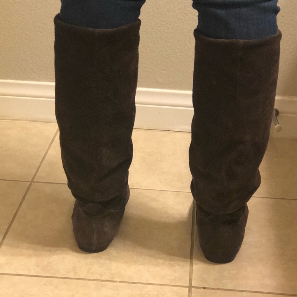 Steve Madden brown suede tall boots - Picture 2 of 6